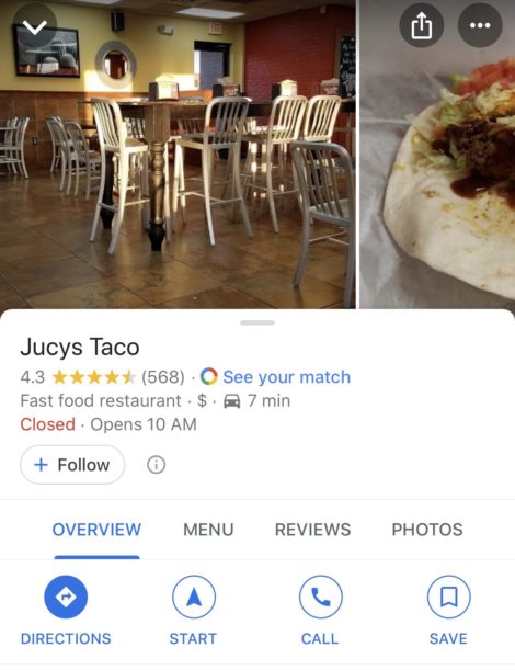 Google Business Reviews - Local Restaurant